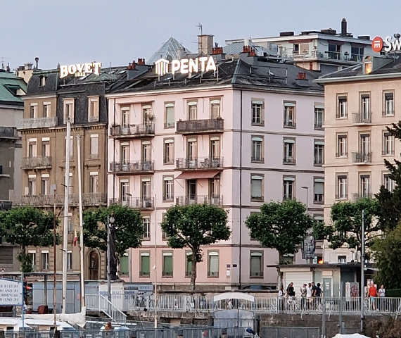 The PENTA sign<br> in Geneva